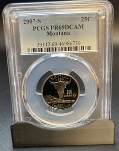 2007-S Clad Proof Montana Statehood Quarter PCGS PR69DCAM PCGS#46986736 - Picture 1 of 14