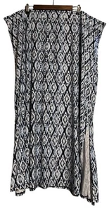 Terra & Sky Plus Skirt Size 3X 24W-26W Blue & White Knit Maxi Elastic Waist New - Picture 1 of 7