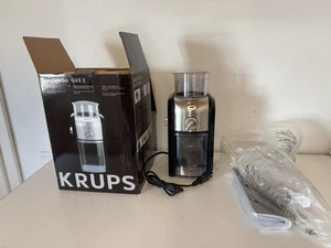 Krups GVX242 Schwarz-Chrom Kaffee-/Espressomühle einstellbarer Mahlgrad Neu - Bild 1 von 2