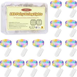 Luci LED a Batteria 15 Pezzi Mini Luci Stringa 2M 20Leds Impermeabile Lampada a - Foto 1 di 12