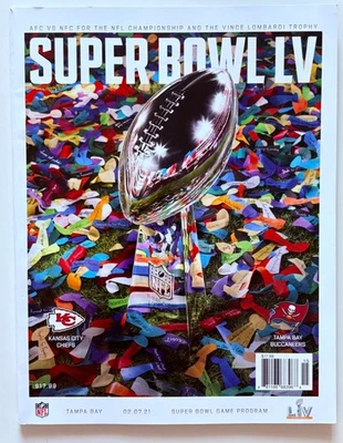 NFL Super Bowl LV Buccaneers vs Chiefs Programa Oficial de Juego 2020 Tom Brady Foto 1 de 4