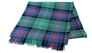 Fascia tradizionale scozzese tartan 100% lana tinta unita frange piene - Sutherland Ancie - Foto 1 di 1