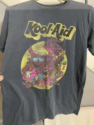 Camiseta Distressed Kool-Aid Retro Jammers Para Hombre Pequeña Azul Manga Corta Foto 1 de 4