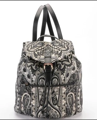 ETRO Small Paisley Backpack In Printed Nylon And Leather 12 inch. Italian Origin - Image 1 of 4
