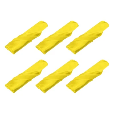 6 pz tovaglioli di stoffa tovaglioli da tavola in raso giallo tovaglioli 17x17" - Immagine 1 di 4