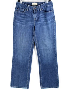 LL Bean Original Fit Natural Straight Jeans Womens 8R (actual 31x30) Blue Denim - Picture 1 of 6
