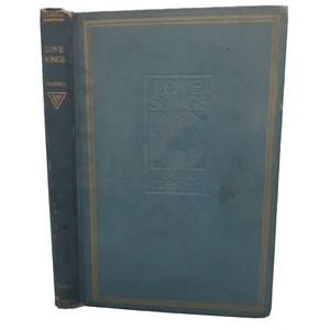 Sara Teasdale Love Songs Vintage 1919 Hardcover Antique Newsclipping - Foto 1 di 13