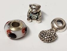 Bracelet charms pandora sterling silver bear and others