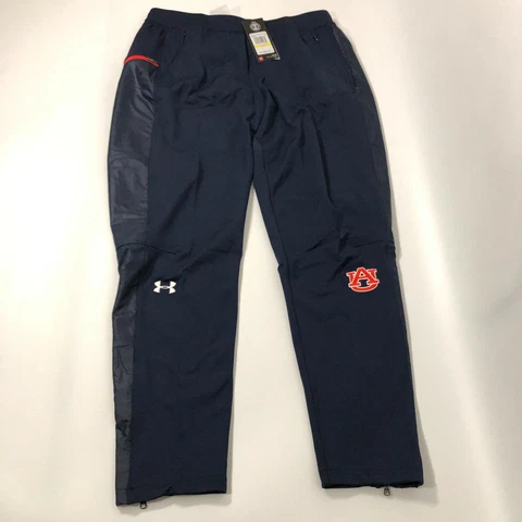 Under Armour Auburn Tigers Women Pants M Medium Navy Blue Coldgear Sweatpant NWT Cover