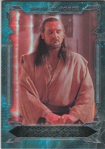 2016 Topps Star Wars Masterwork Show of Force Foil SF-6 Qui-Gon Jinn