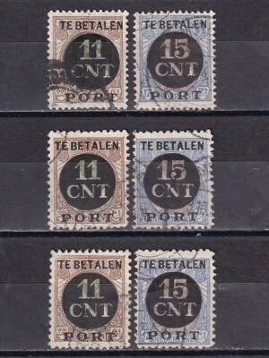 Netherlands 1924 NVPH Postbewijs PV1A-PV2C complete set CANC VF / CAT VALUE $400 - Image 1 of 2