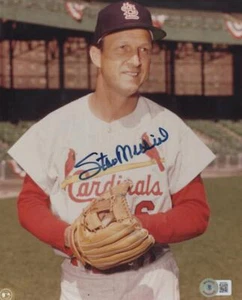 STAN MUSIAL CARDINALS SIGNED AUTOGRAPHED 8X10 PHOTO BECKETT BK57050 - Picture 1 of 2
