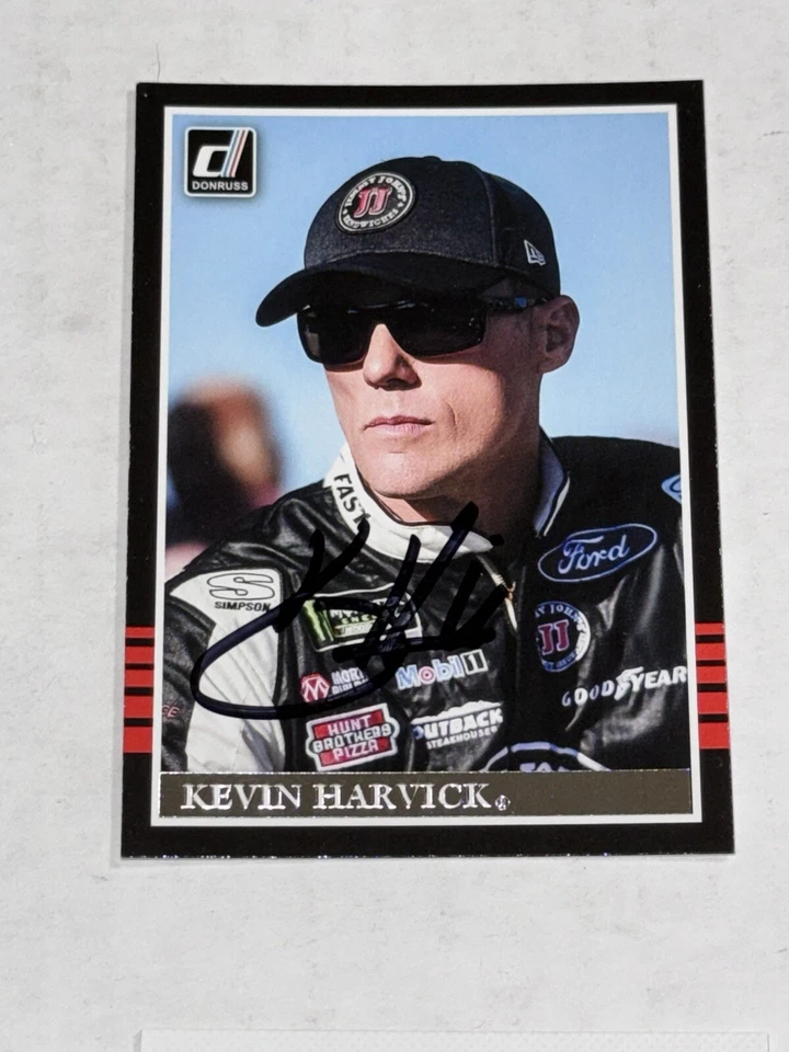 Kevin Harvick NASCAR CHAMPION 75 GREATEST autographed card 2018 DONRUSS  #124 - Image 1 of 1