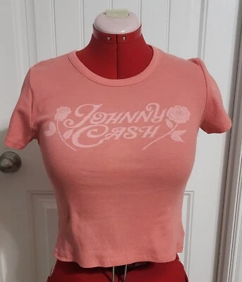 Camiseta Johnny Cash Peach Talla Mediana Banda AE Camiseta Foto 1 de 4