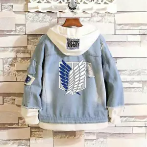 Nuevo Hombres Mujeres Abrigo con Capucha Anime Ataque a los Titanes Chaqueta Informal Prendas para la Calle Hip-hop - Imagen 1 de 16
