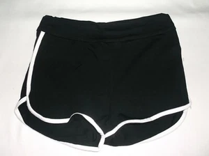 Shein girls 11-12yrs dolphin hem shorts black w/white nip kawaii - Picture 1 of 2