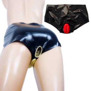 Latex Slip mit roter Vagina Hülle und Anusscheide Gummishorts Fetisch Cosplay - Bild 1 von 9