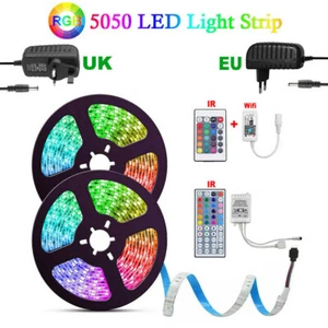 1~10M 5050 RGB LED STRIP LIGHTS FLEXBILE TAPE LIGHTING WIFI IR CONTROLLER 12V - Picture 1 of 17