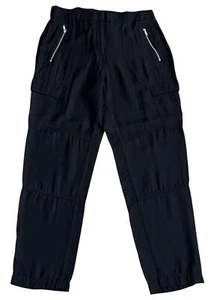 DKNY Size 10 Womens Black High Rise Utility Cargo Pants Casual - Picture 1 of 8