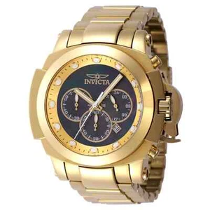 46537. Invicta Coalition Forces 48mm Quartz Chrono MOP Watch, Gold / Black - Picture 1 of 1