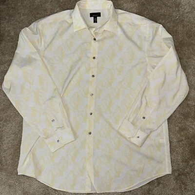 Camisa de vestir para hombre Alfani AlfaTech estampada ajuste regular sin planchar con botones Foto 1 de 4