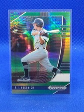 2020 Panini Prizm Draft Picks Green and Yellow Hyper Prizm AJ Vukovich #PDP119