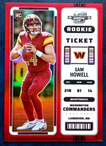 SAM HOWELL 2022 CONTENDERS OPTIC NFL ROOKIE TICKET RED PRIZM #90 78/175 RC SP