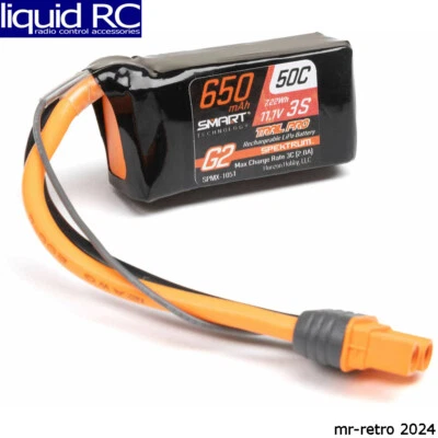 Spektrum X-1051 Smart G2 Trail Pro 650mAh 3S 11.1V 50C LiPo w/ IC2 - Image 1 of 2