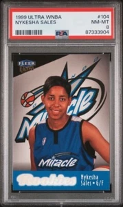 1999 Ultra WNBA Nykesha Sales Rookie PSA 8 UCONN Huskies Orlando Miracle - Picture 1 of 2
