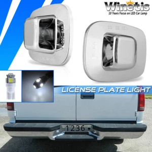 BUMPER MATCHING CHROME For Chevy C/K 1500 2500 3500 Tag Light License Lamp Clear - Picture 1 of 10