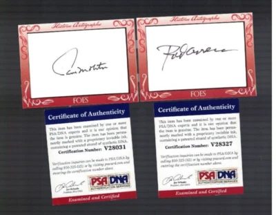 Rod Carew Paul Molitor Friends & Foes Historical Autograph Cuts PSA/DNA - Image 1 of 2