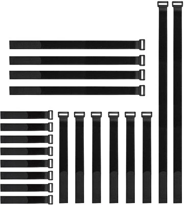 Reusable Fastening Cable Straps cable ties Set Adjustable ties 20pcs Hook & Loop - Image 1 of 4