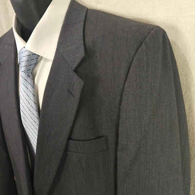 Jaqueta terno Burberry Prorsum cinza vintage listra sutil tamanho 46L ou R - Imagem 1 de 4