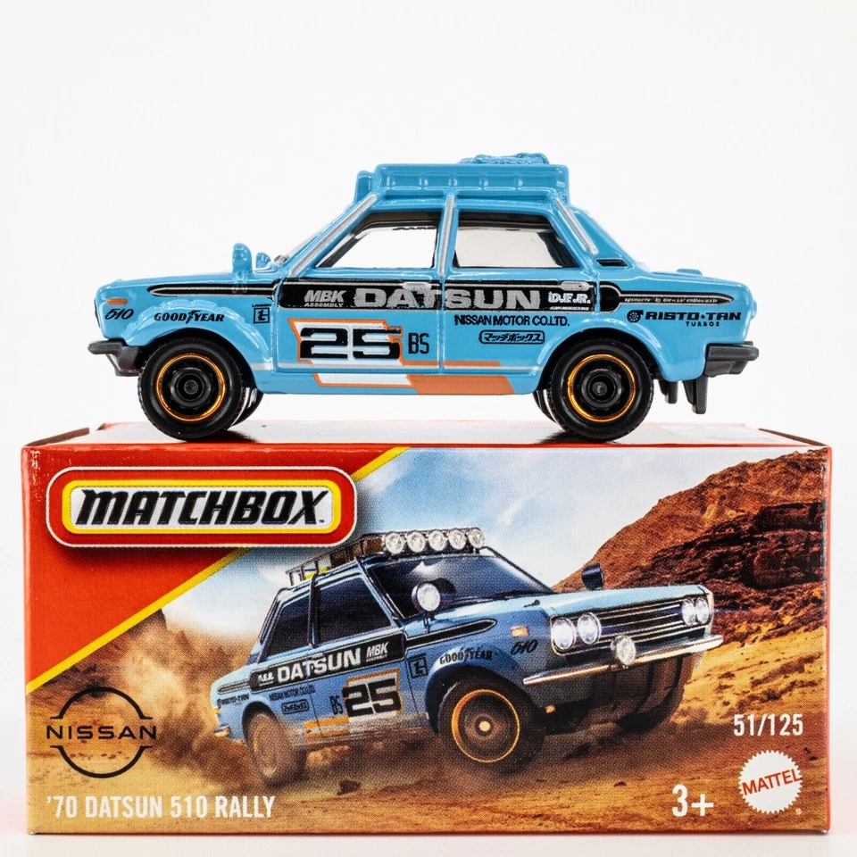 2025 Matchbox Power Grabs #51 1970 Datsun 510 Rally SKY BLUE | FSB - Image 1 of 1