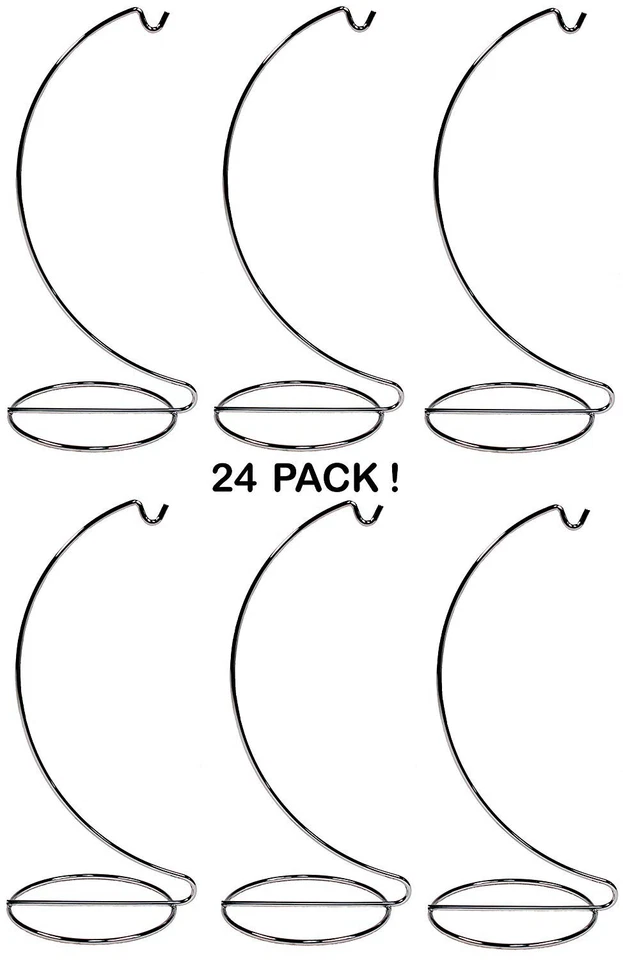 Creative Hobbies 10 Inch Tall Silver Chrome Wire Ornament Display Hanger...