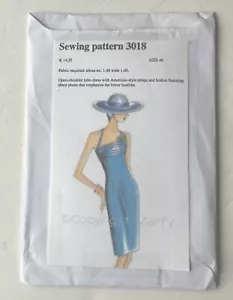 Marfy Italian Dress Sewing Pattern Sleeveless W Pleated Bust Straps Wiggle Tube - Picture 1 of 3