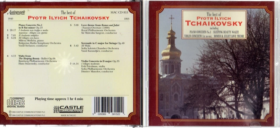 TCHAIKOVSKY - PIANO CONCERTO no.1 / SLEEPING BEAUTY / SERENADE & OTHERS (CD) Foto 1 de 1
