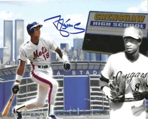 Signed  8x10 DARRYL STRAWBERRY New York Mets  Autographed photo -  COA - Picture 1 of 1