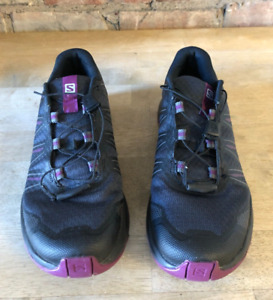 Salomon Ortholite Women's Cross Training Running Shoes - Size 8  Charcoal/Plum
