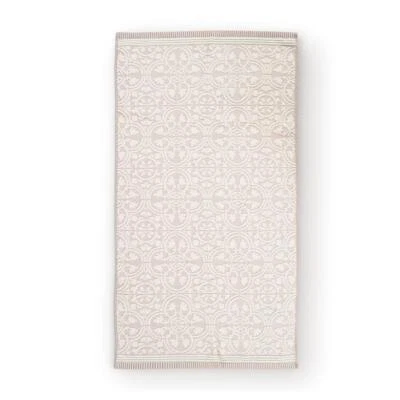 PIP Studio Handtuch Tile de Pip Khaki 55x100 cm Jacquard Frottee Ornamente beige - Bild 1 von 4