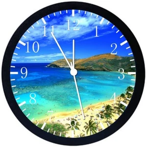 Hawaii Beach Wall Clock 12" Large Personalized option with adding names E145 - Picture 1 of 6