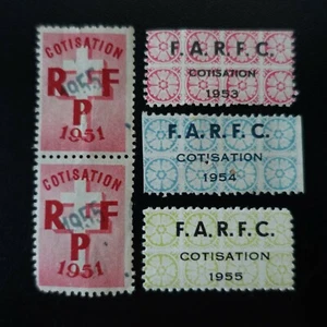 ANCIENS COMBATTANTS - VIGNETTE FARFC 1953 1954 1955 + RFP 1951 x2 NEUF ** MNH - Imagen 1 de 2