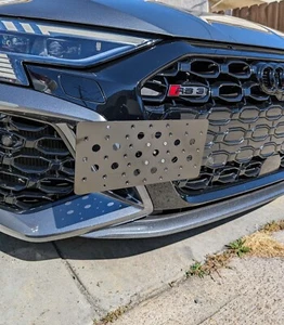 Bumper Tow Hook License Plate Mount Bracket for AUDI A3 S3 RS3 Quattro 2022-2025 - Picture 1 of 24