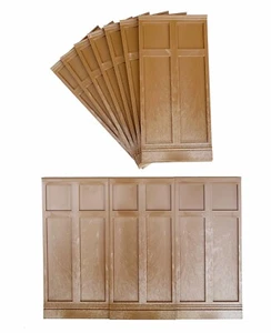Dolls House Wall Panels, 3/4 Height 2 Box High Edwardian Style Pack of 10. A1020 - Picture 1 of 7