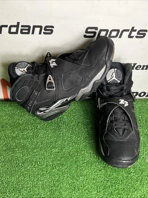 Nike Air Jordan 8 Retro Cromo 305381-003 Hombre Talla 9 Negro Plata 2015 Foto 1 de 4