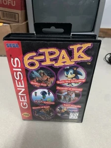 Genesis 6-Pak (Sega Genesis, 1995) - Mint Cart In Mint Case Tested - Picture 1 of 8