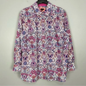 Talbots Baumwolle Hemd mit Knopfleiste Damengröße 2X magisch geblümt leicht - Bild 1 von 7