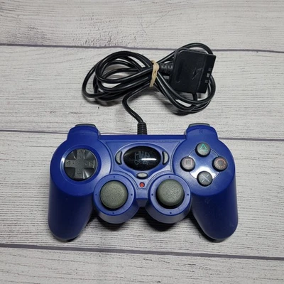 Hip Gear Hip Controller Wired Controller for Sony PlayStation 2  LM539 Blue PS2 - Image 1 of 3