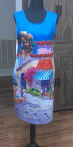 ELLEN NEGLEY ART & SOL WOMENS SLEEVELESS SUNDRESS SIZE MED BN249 - Picture 1 of 4