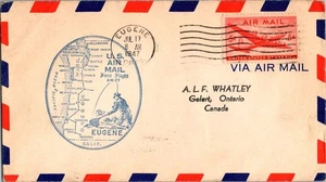 West Coast Airlines Erstflug Eugene Oregon - Portland Oregon - 1947 - Bild 1 von 2